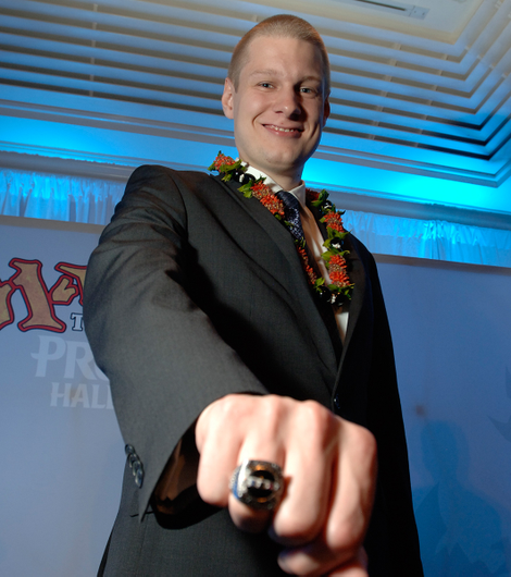 Hall Of Famer Paul Rietzl shows of his class of 2014 ring